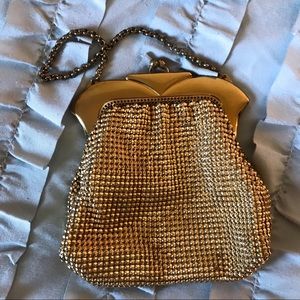 WHITING & DAVIS Vintage Gold Mesh Coin Purse